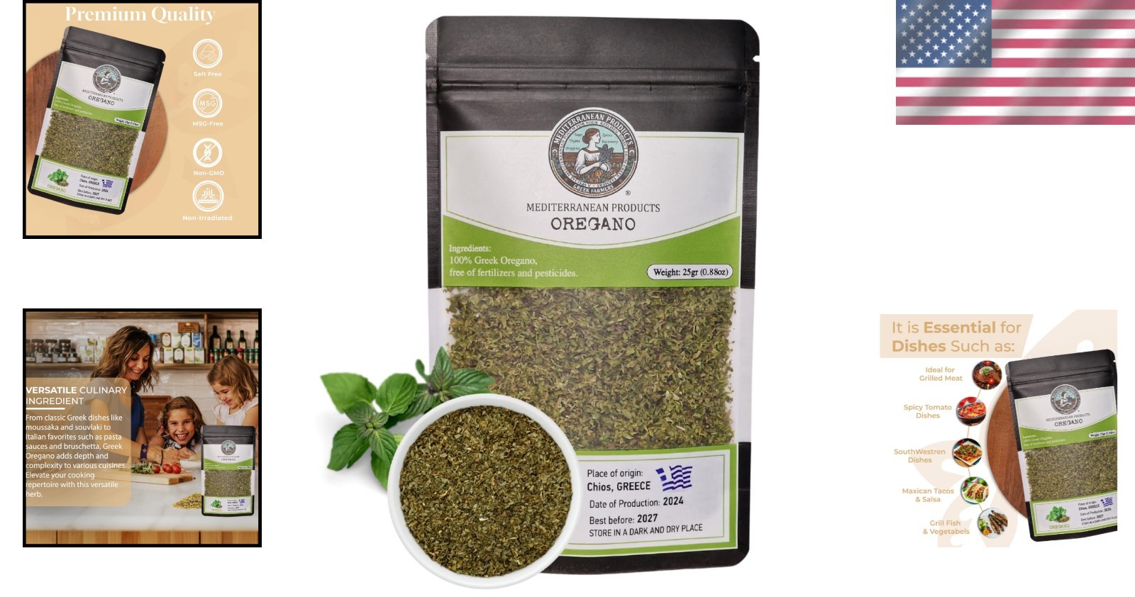 Freshly Dried Greek Oregano – 25g Aromatic Leaves, Pure Mediterranean Flavor