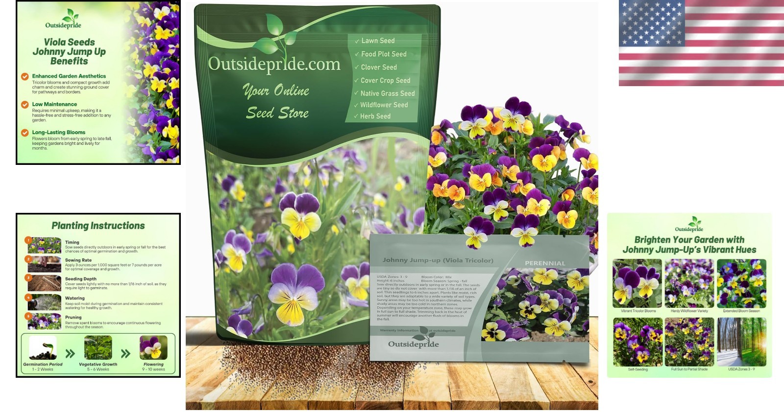 Versatile Viola Pansy Seeds – Compact Growth & Bright Colors