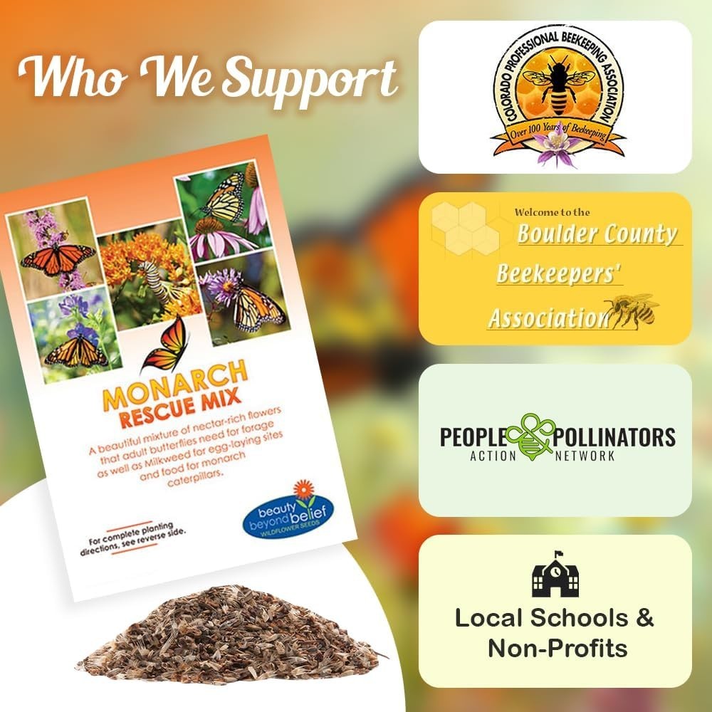1oz Monarch Butterfly Wildflower Seed Packet – Attract Pollinators with Ease