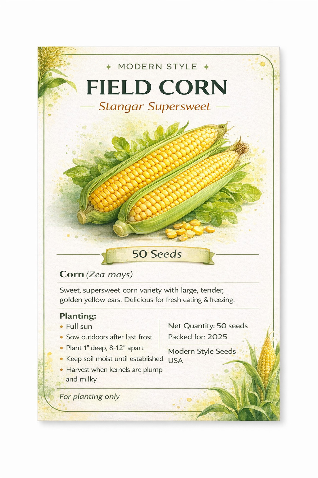 Stangar Super Sweet Field Corn 2026 fresh season