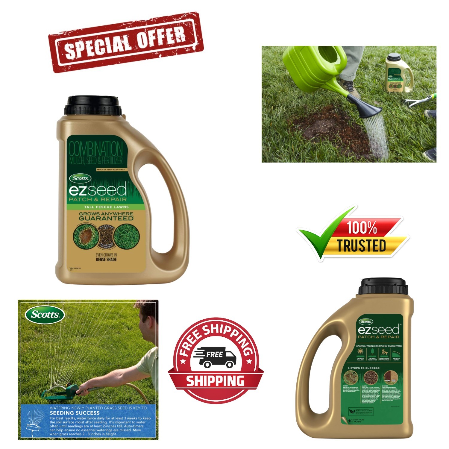 EZ Seed Tall Fescue Lawns – 3.75 lbs for Lush Growth in Any Condition