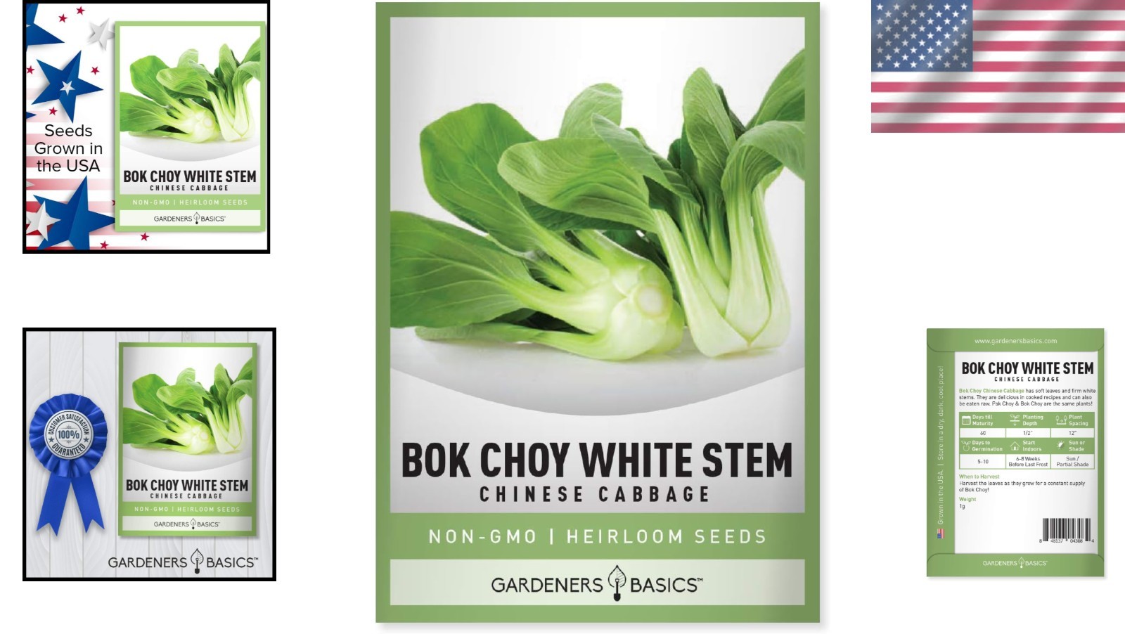 GMO-Free Bok Choy Seeds for Planting – Ideal for Spring and Summer Harvests