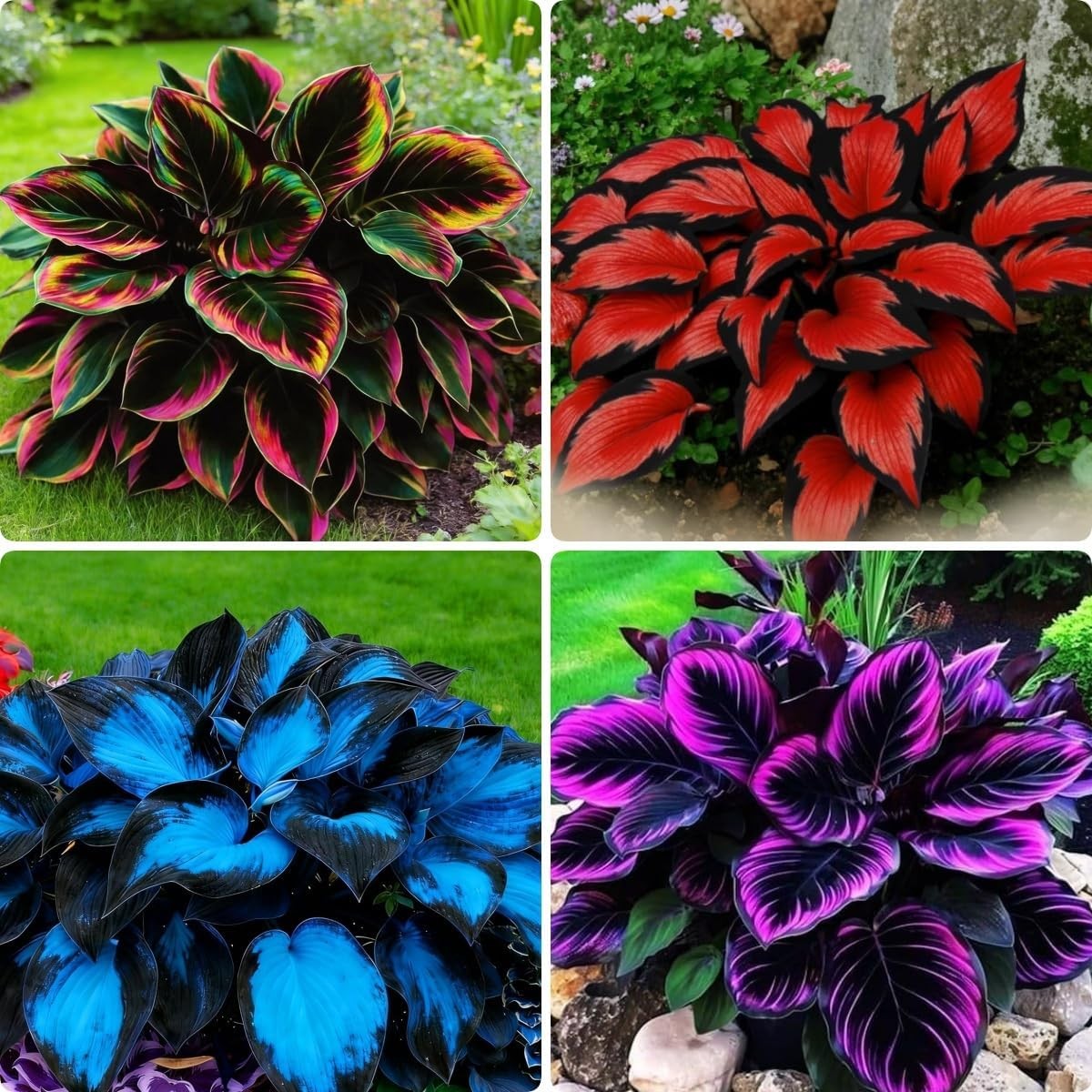 180 Variegated Hosta Seeds – Perennial Shade Garden Plant for Your Yard
