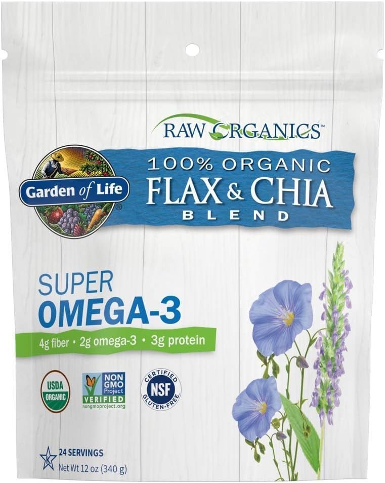 Garden of Life Organic Flax and Chia Seed Blend 24 Servings Non-GMO