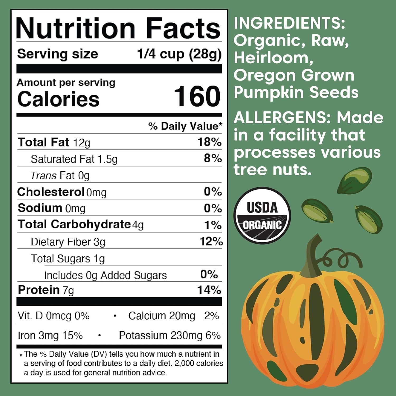 Bulk 2lb Organic Raw Pumpkin Seeds – GMO-Free & Flavorful Heirloom Snack