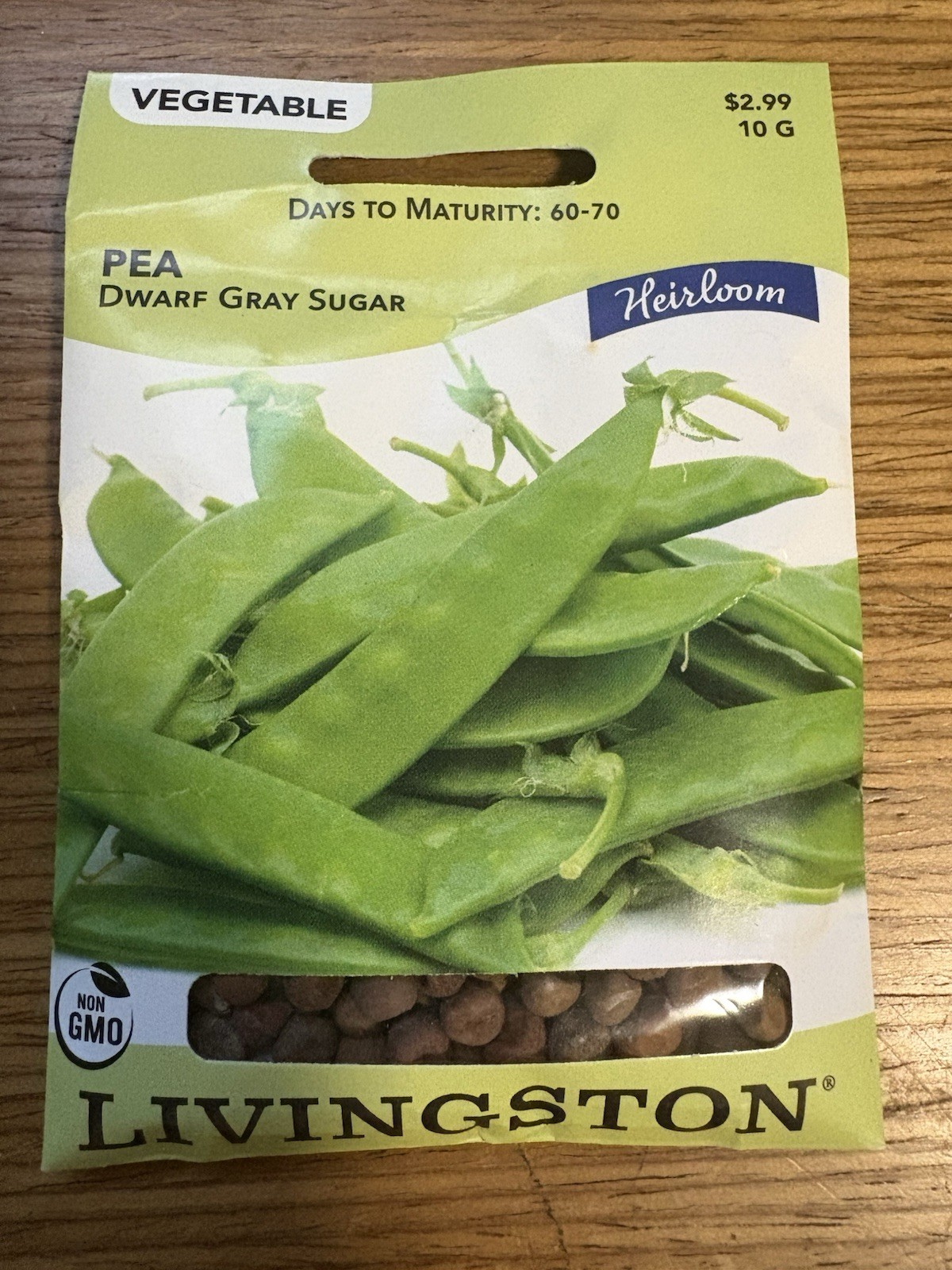 Livingston Seed Company Dwarf Gray Sugar Pea Heirloom Non-GMO Vegetable Seeds