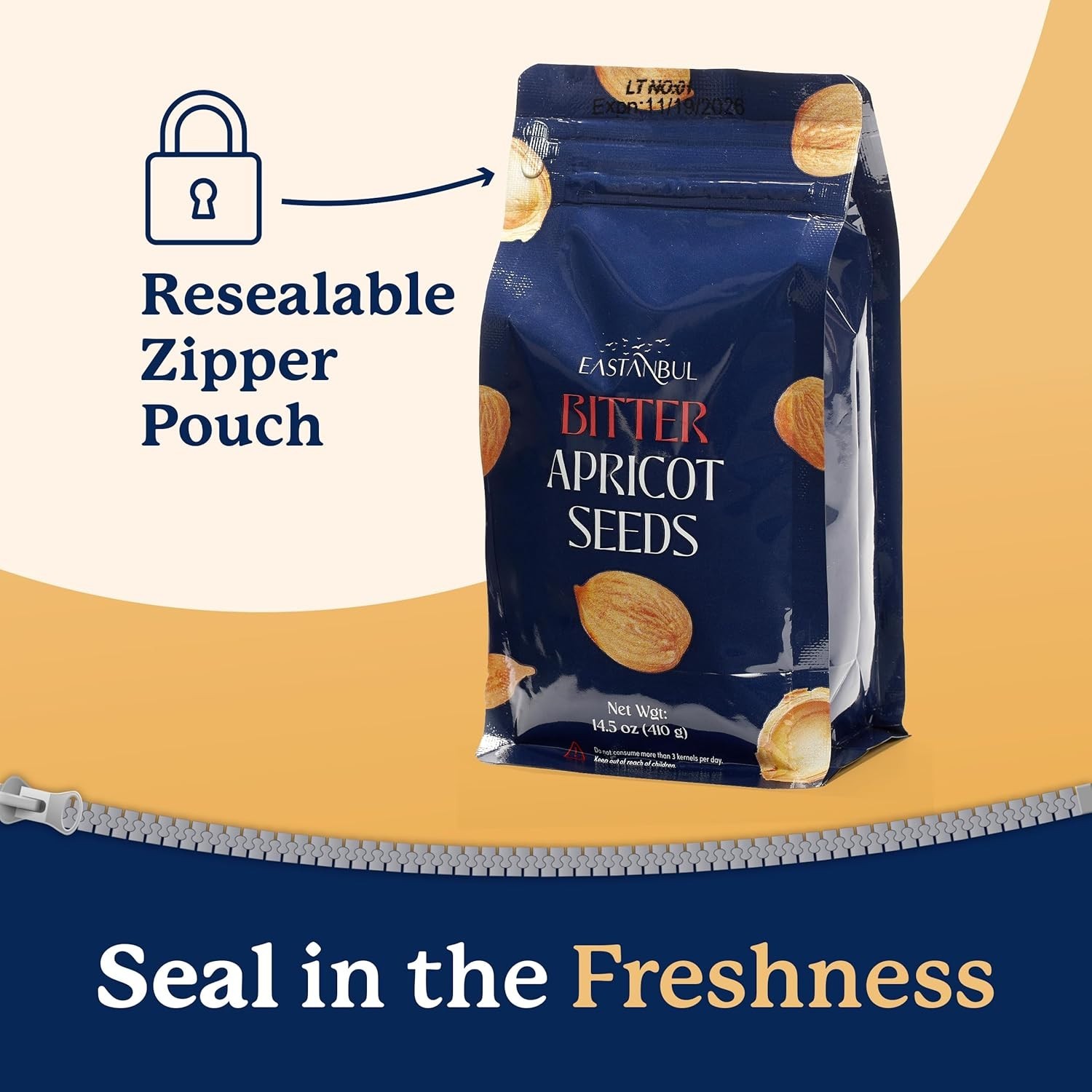 14.5oz Apricot Seeds Bitter Kernels 100% Natural Gluten Free Snack
