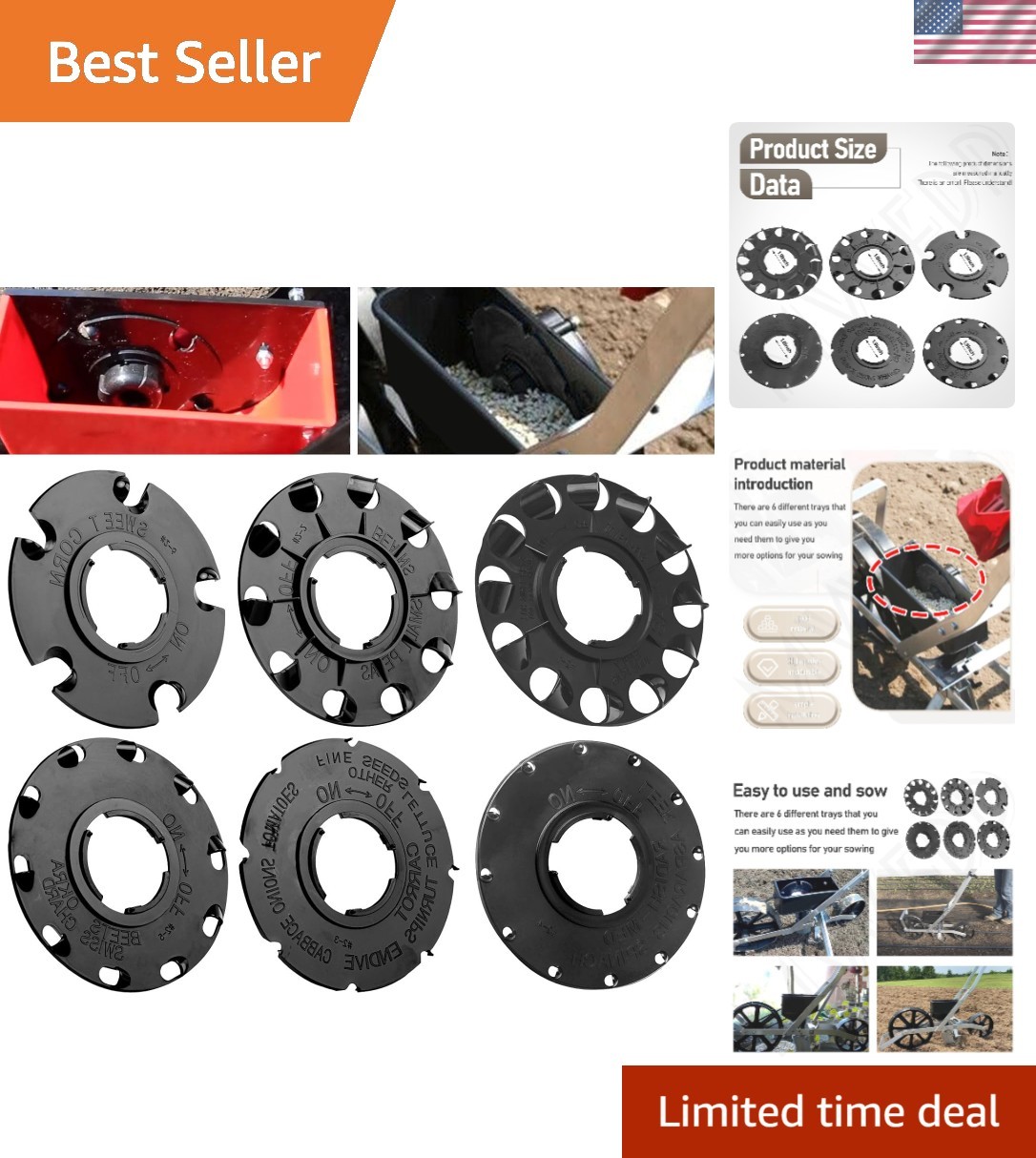 Set 6 60009 Standard Plates Compatible with E-arthway 1001-B Garden, Works fo…