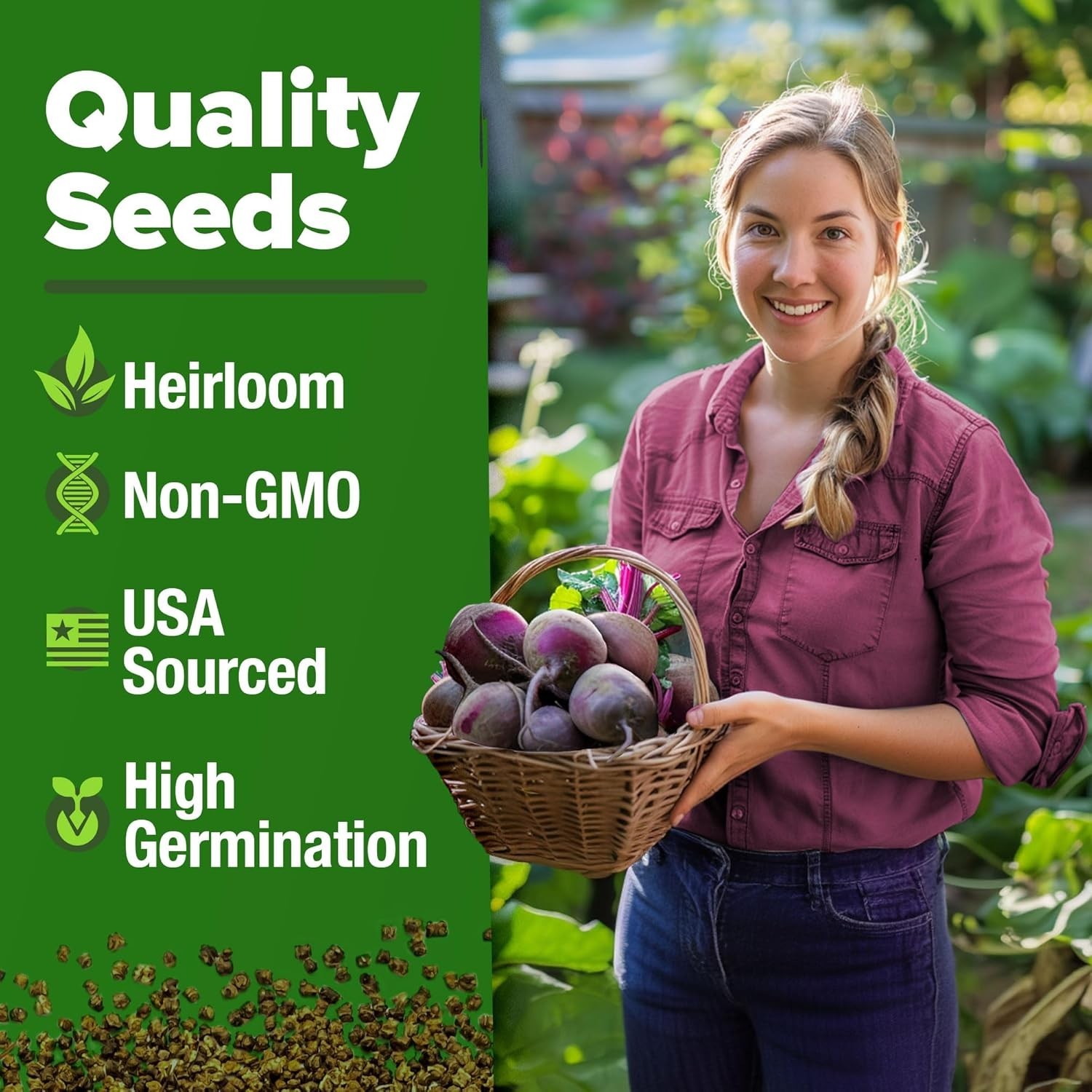 Detroit Dark Red Beet Seeds 500+ Heirloom Non GMO Seeds for Planting, High Ge…