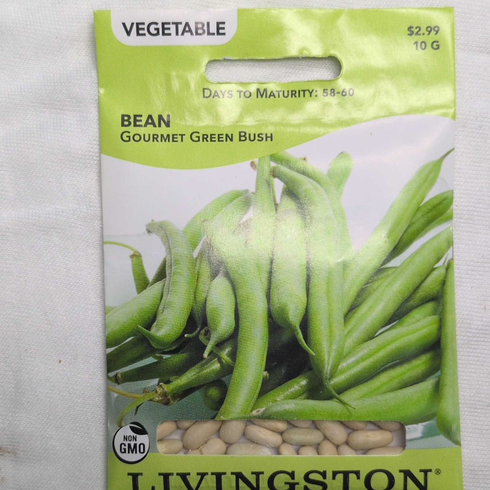 Livingston Bean Gourmet Green Bush Seeds Non-GMO Full Sun Y4046