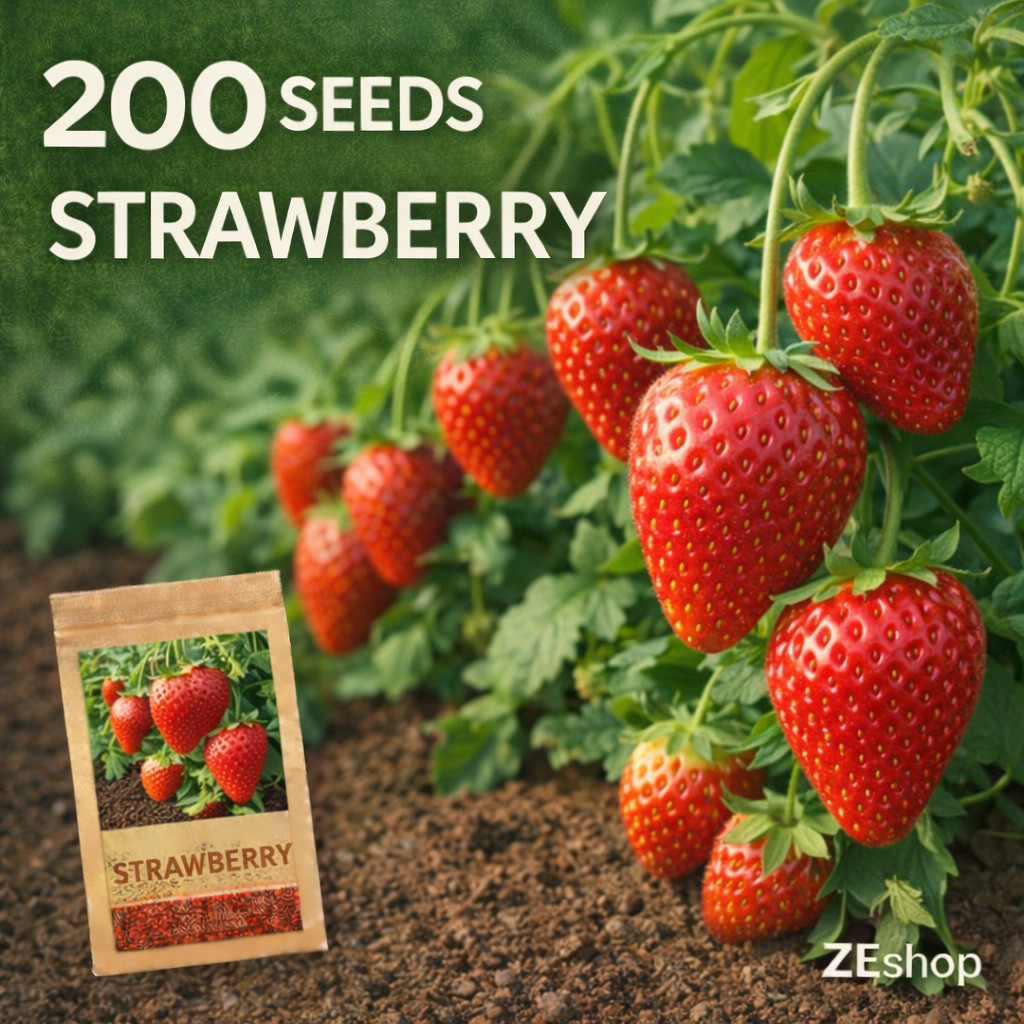 200 Strawberry Seeds – Red Fruit Garden Strawberry for Planting