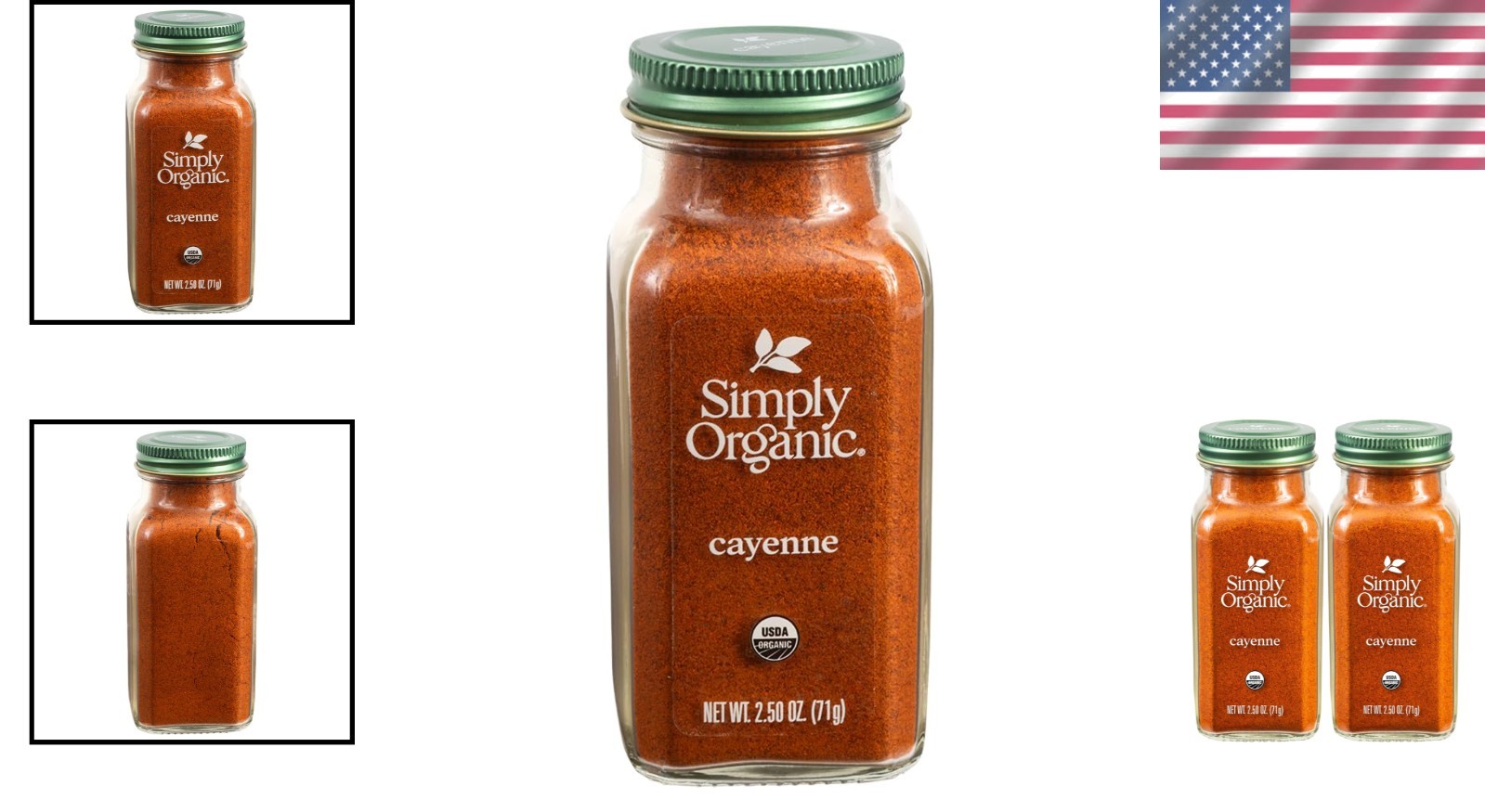 Organic Cayenne Pepper 2.89 oz Pack of 2 – Non-GMO & Kosher Certified Spice