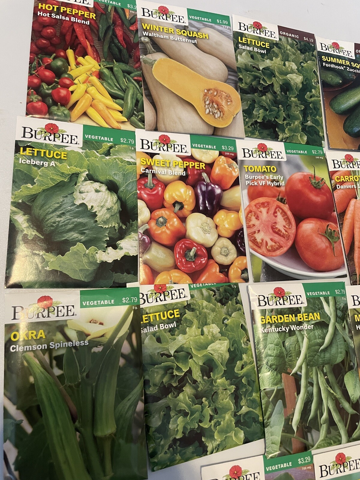 Garden Seeds Lot of 17 Packs of Burpee Vegetable & Herbs Dated 2021