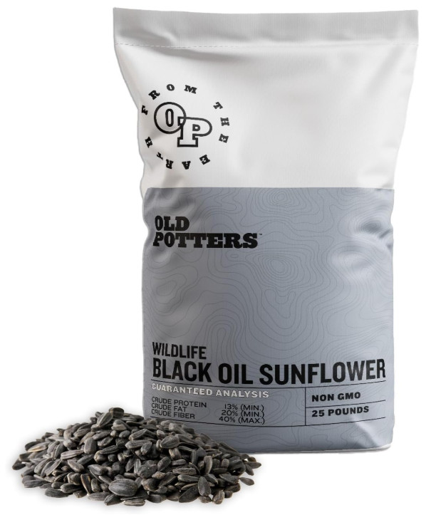 25 lbs Wildlife Black Oil Sunflower Seeds for Birds and Wildlife, Non-GMO & USA