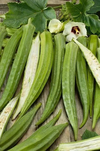 50+ LOUISIANA LONGHORN COWHORN OKRA SEEDS – Heirloom — NON GMO — FRESH
