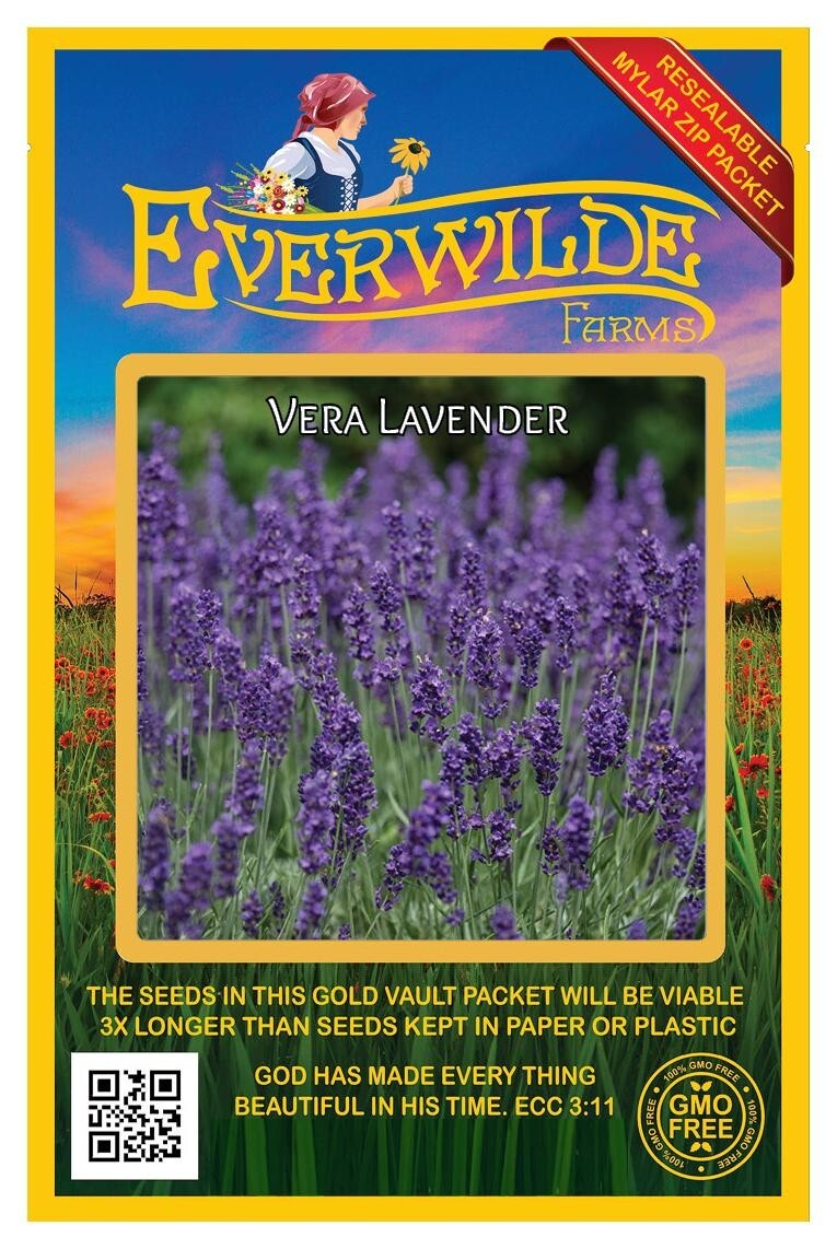 1 Oz Vera Lavender Herb Seeds – Everwilde Farms Mylar Seed Packet