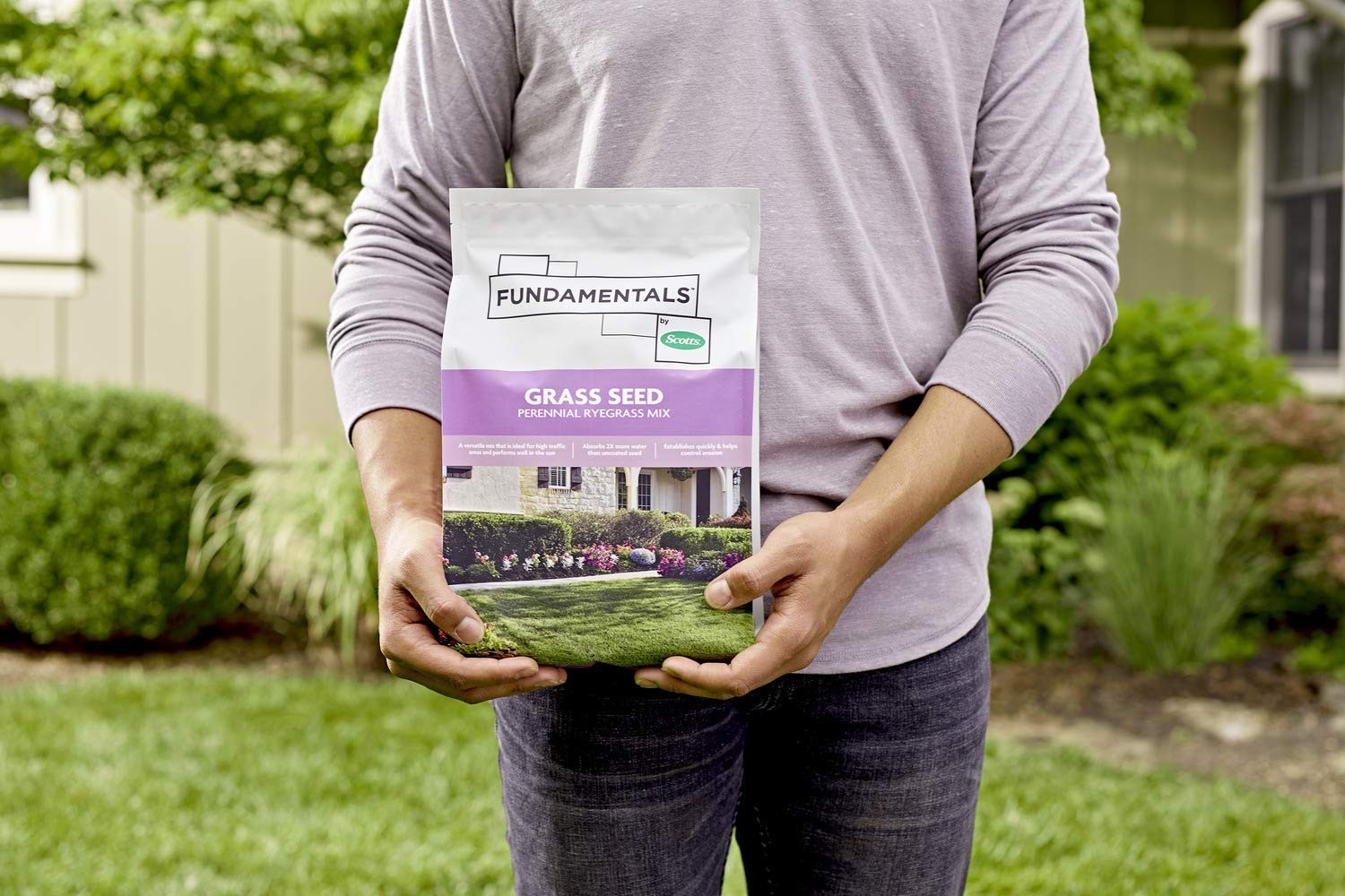 Perennial Ryegrass Seed Mix for Sunny High Traffic Areas & Erosion Control, 3 lb