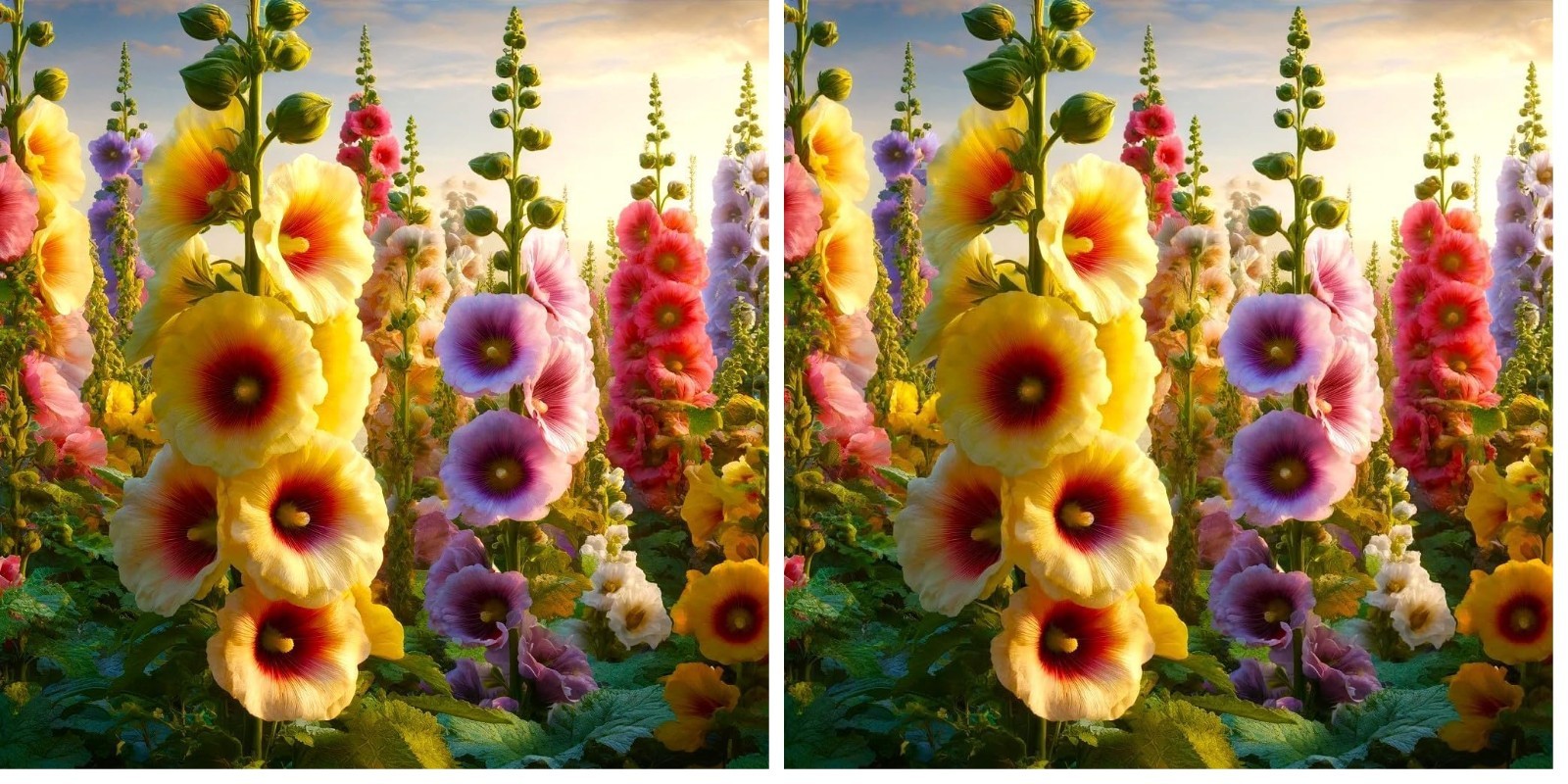 Hollyhock Seed Mix – 30+ Malva Seeds for Planting Colorful Perennial Flowers (2