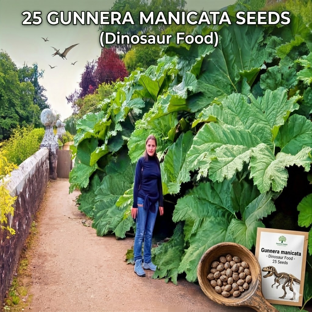 GUNNERA MANICATA SEEDS “Dinosaur Food” Giant Hardy Exotic Flower Plant 25 Seeds
