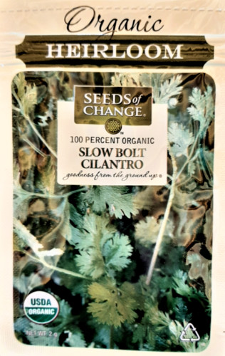 Cilantro Slow Bolt Organic Vegetable Seeds – Seeds of Change 12/22
