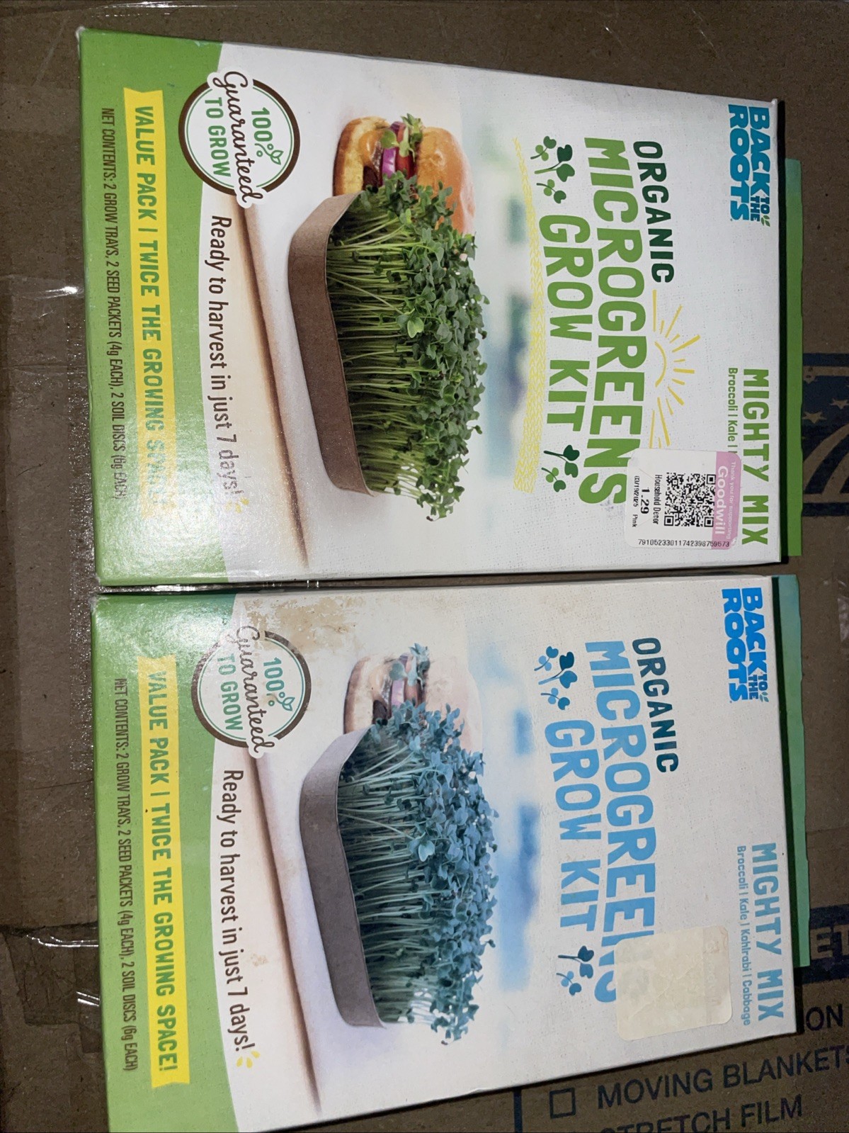 Back to The Roots Organic Microgreens Growing Kit – Broccoli 2 Boxes
