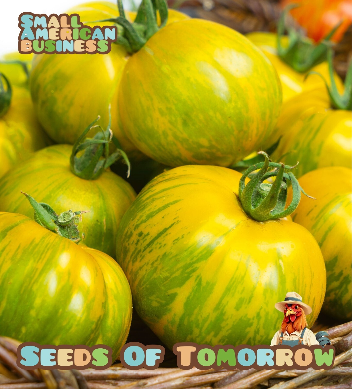 45 Organic Non-GMO Green Zebra Tomato Seeds- Seeds Of Tomorrow