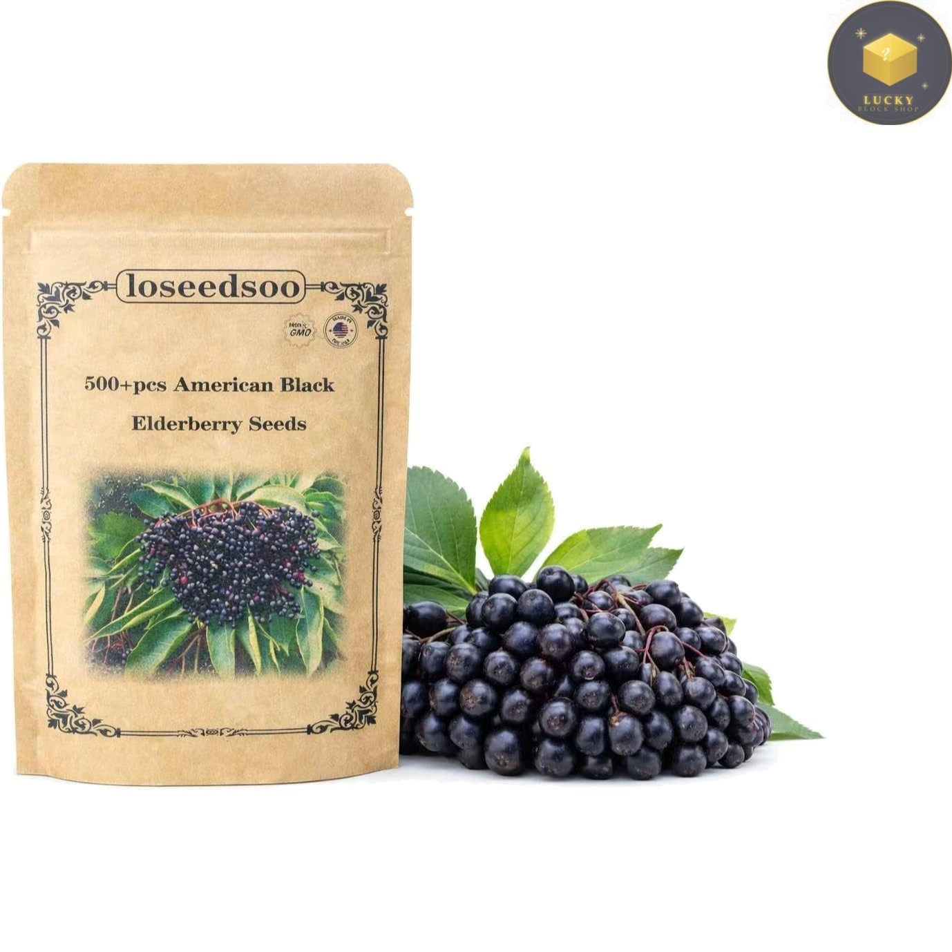 Resealable 500+ Pack of American Black Elderberry Seeds – Hardy and Adaptable