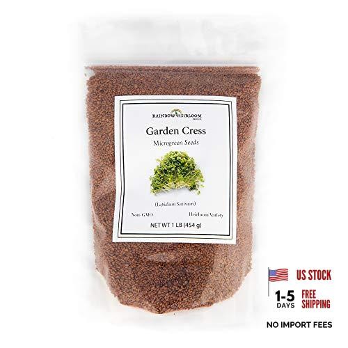 Garden Cress Seeds for Microgreens & Planting Outdoors | 1 LB Bulk Resealable