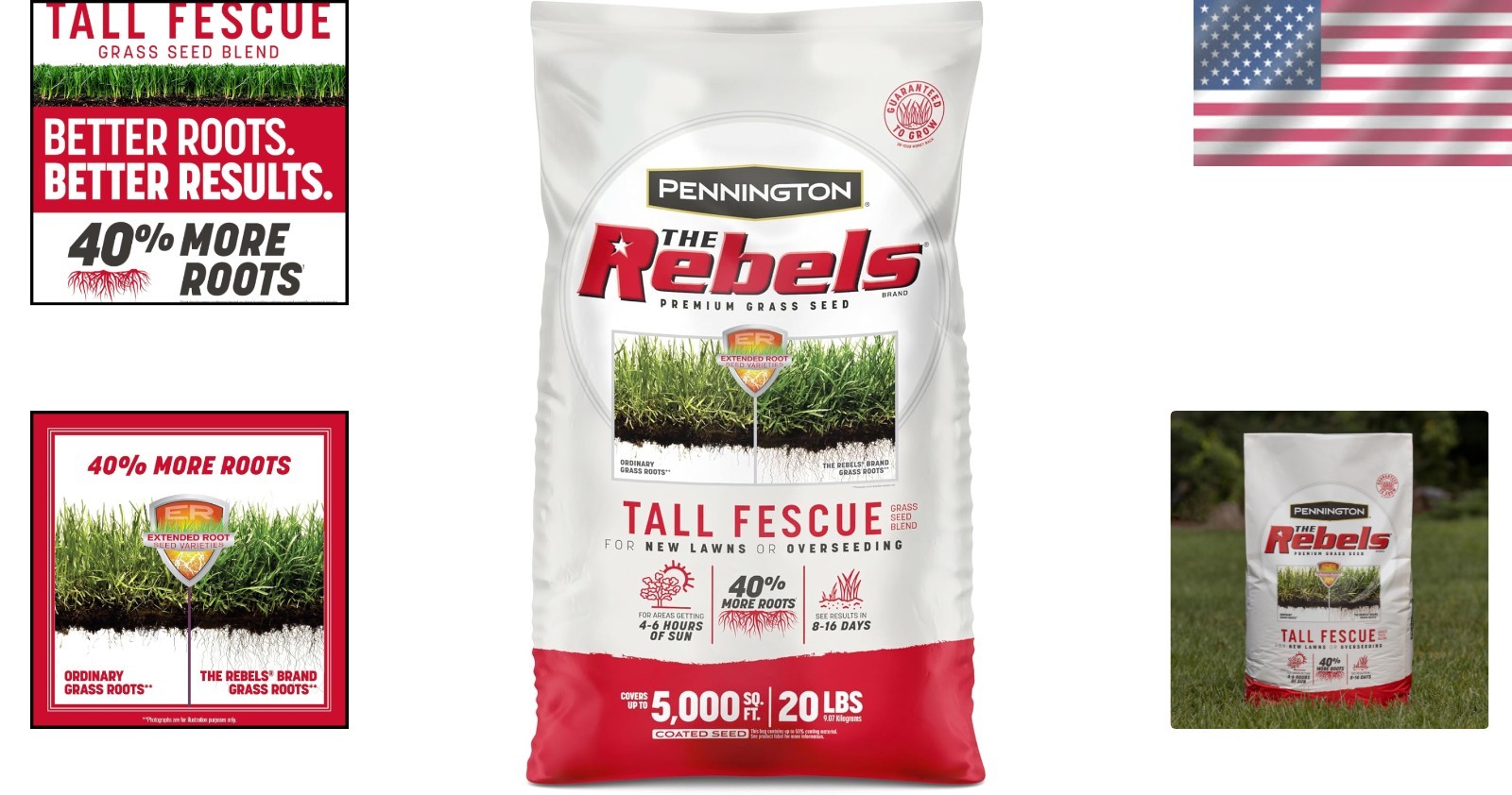 The Rebels Tall Fescue Seed Mix 20lb – Superior Drought & Traffic Resistance
