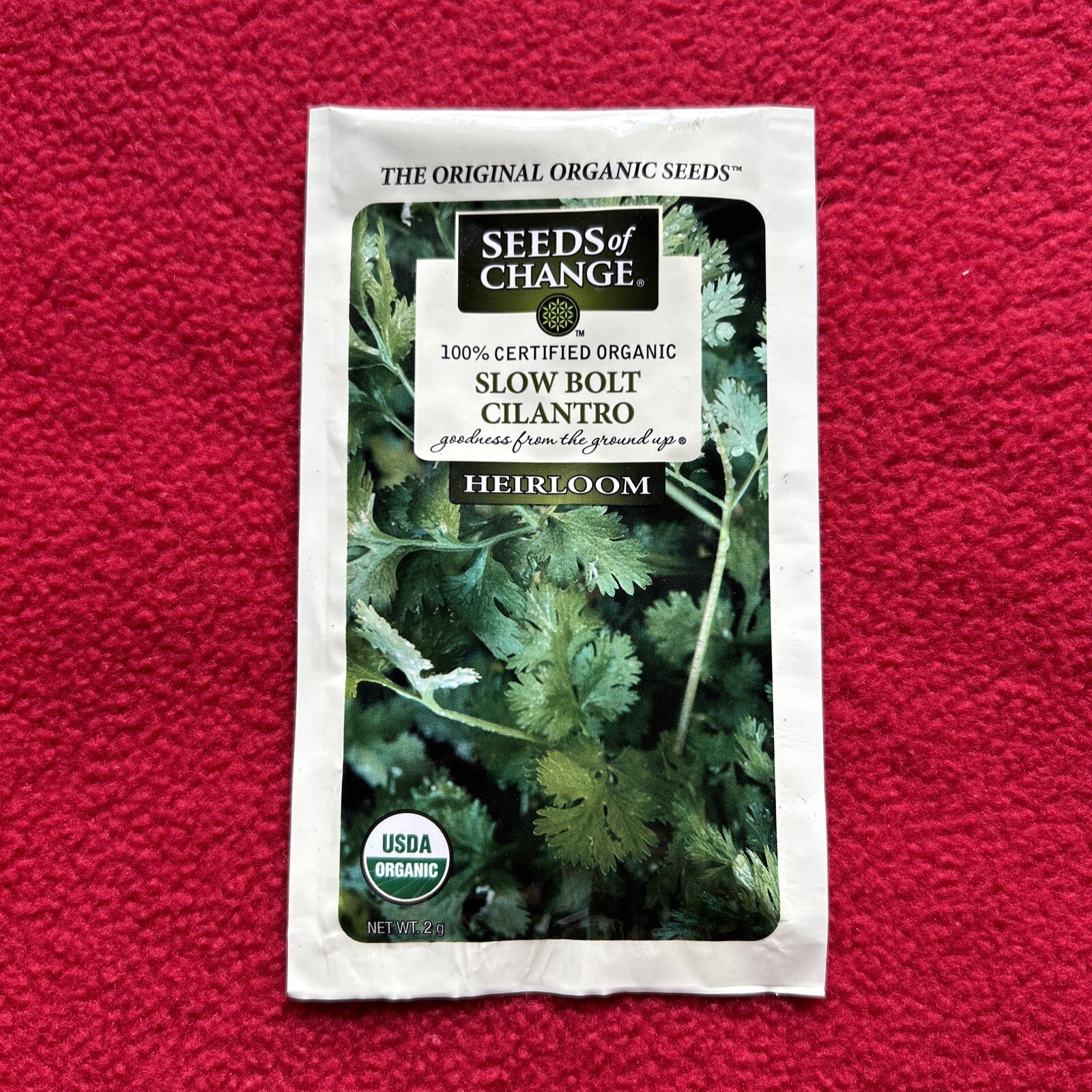 Seeds of Change Heirloom USDA Organic Slow Bolt Cilantro Salad Garden Seeds