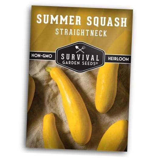 Yellow Straightneck Squash Seeds for Planting – Heirloom – Single Pack