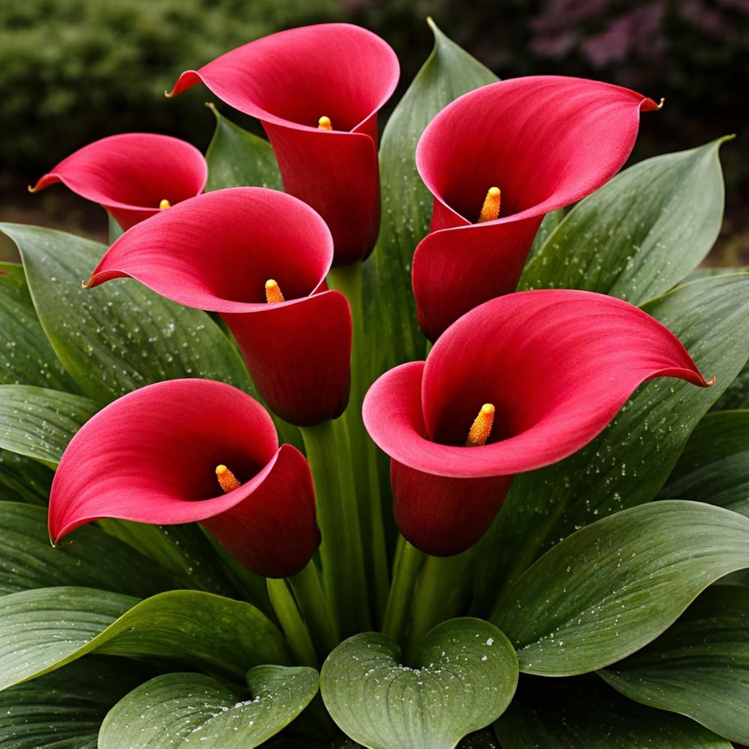 Majestic Red Calla Lily Rhizomes – Premium Flower Bulbs for Planting (3 Bulbs)