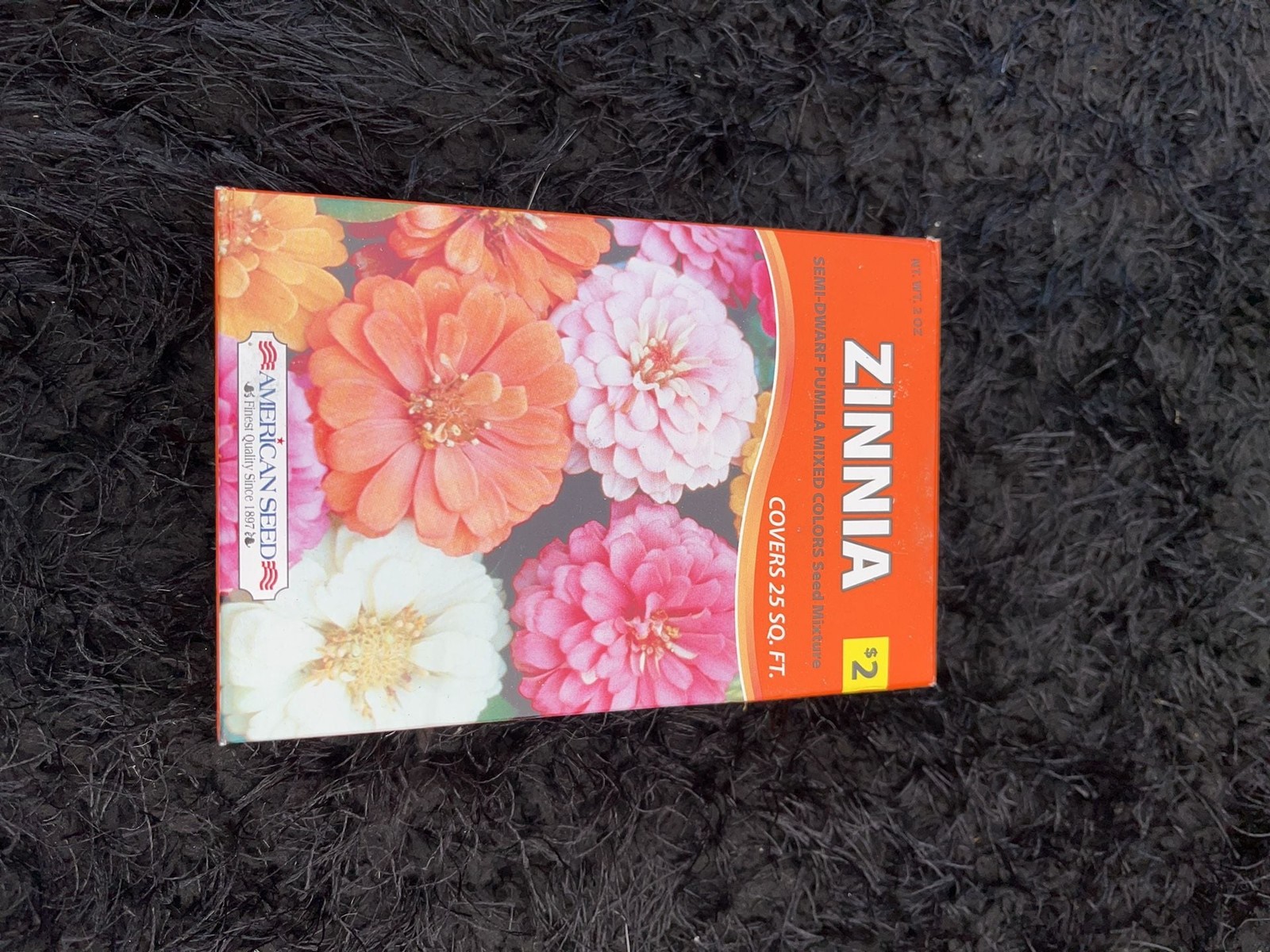 American Seed Zinnia Semi-Dwarf Pumila Mixed Colors Flower Seeds