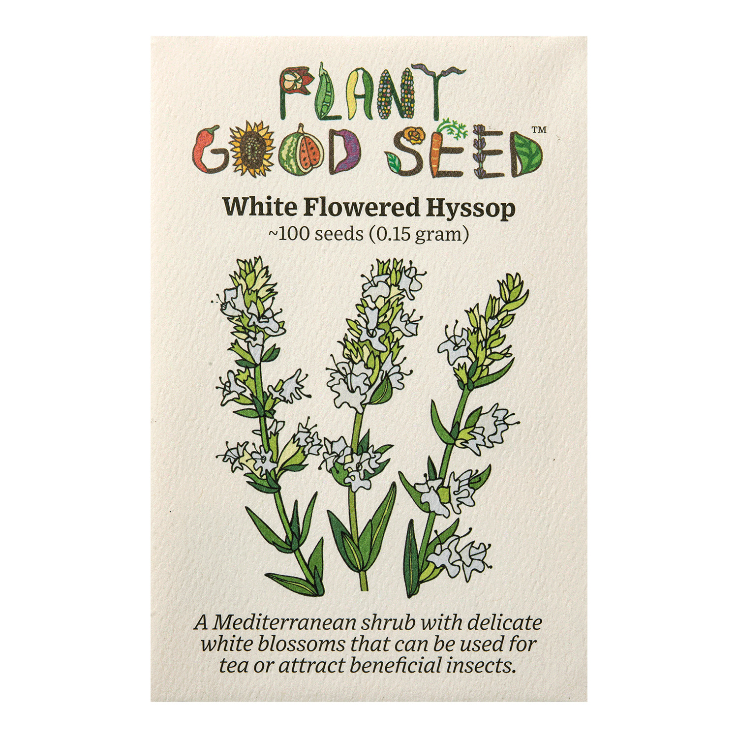 White Flowered Hyssop Seeds