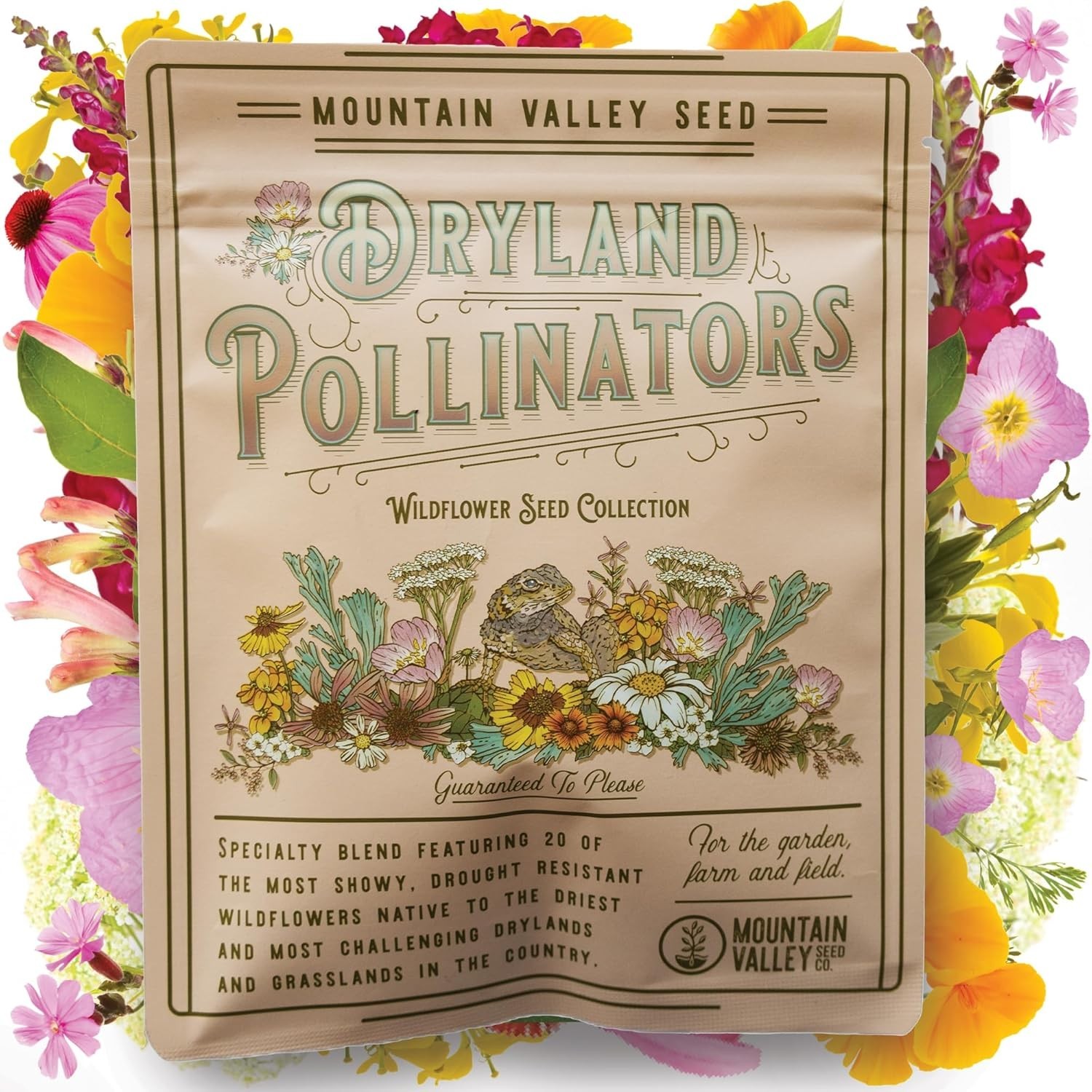 80,000+ Non-GMO Wildflower Seeds – Drought-Resistant Blend for Beautiful Gardens