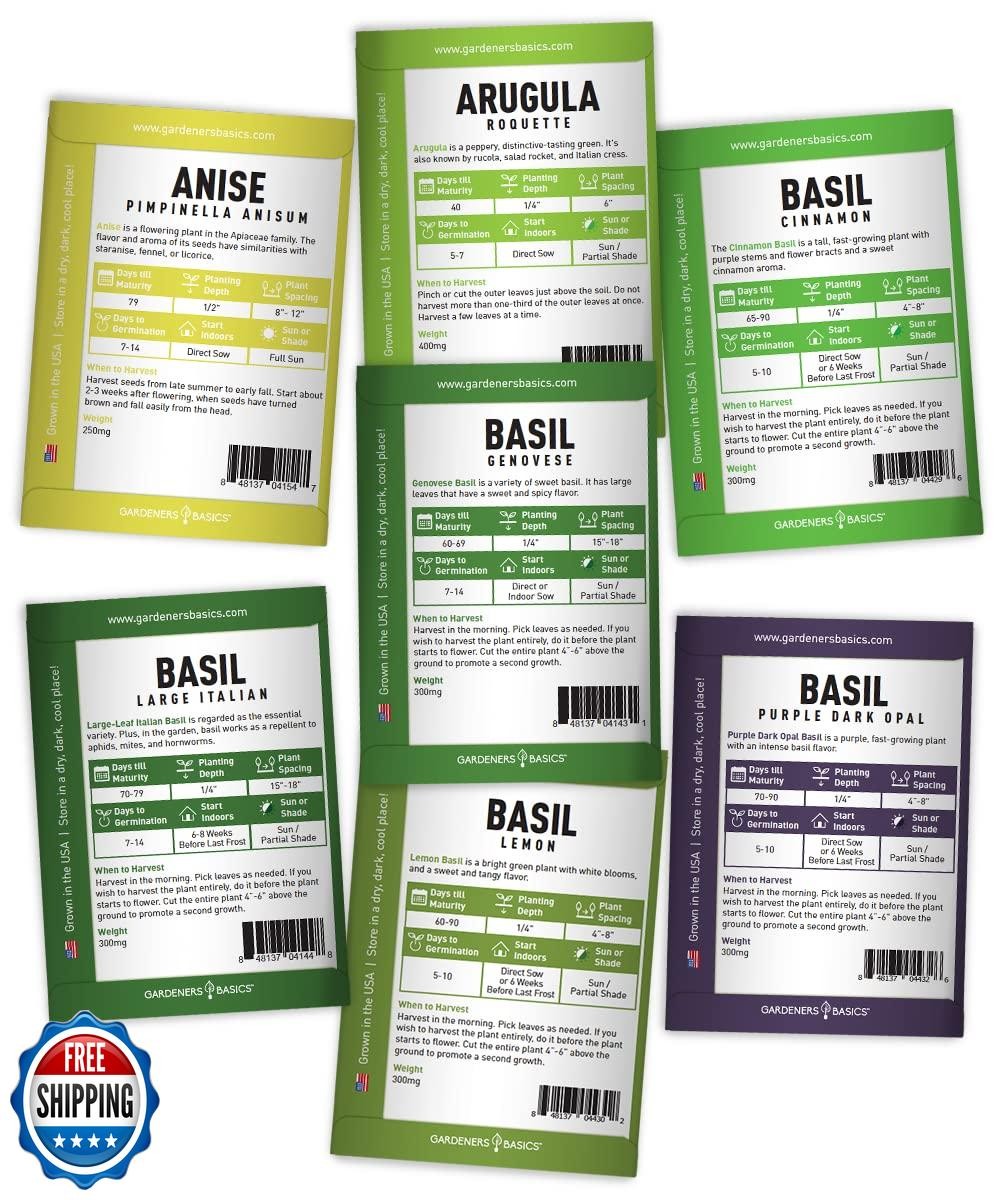 35 Medicinal and Culinary Herb Seeds Variety Pack – Heirloom Non-GMO Garden K