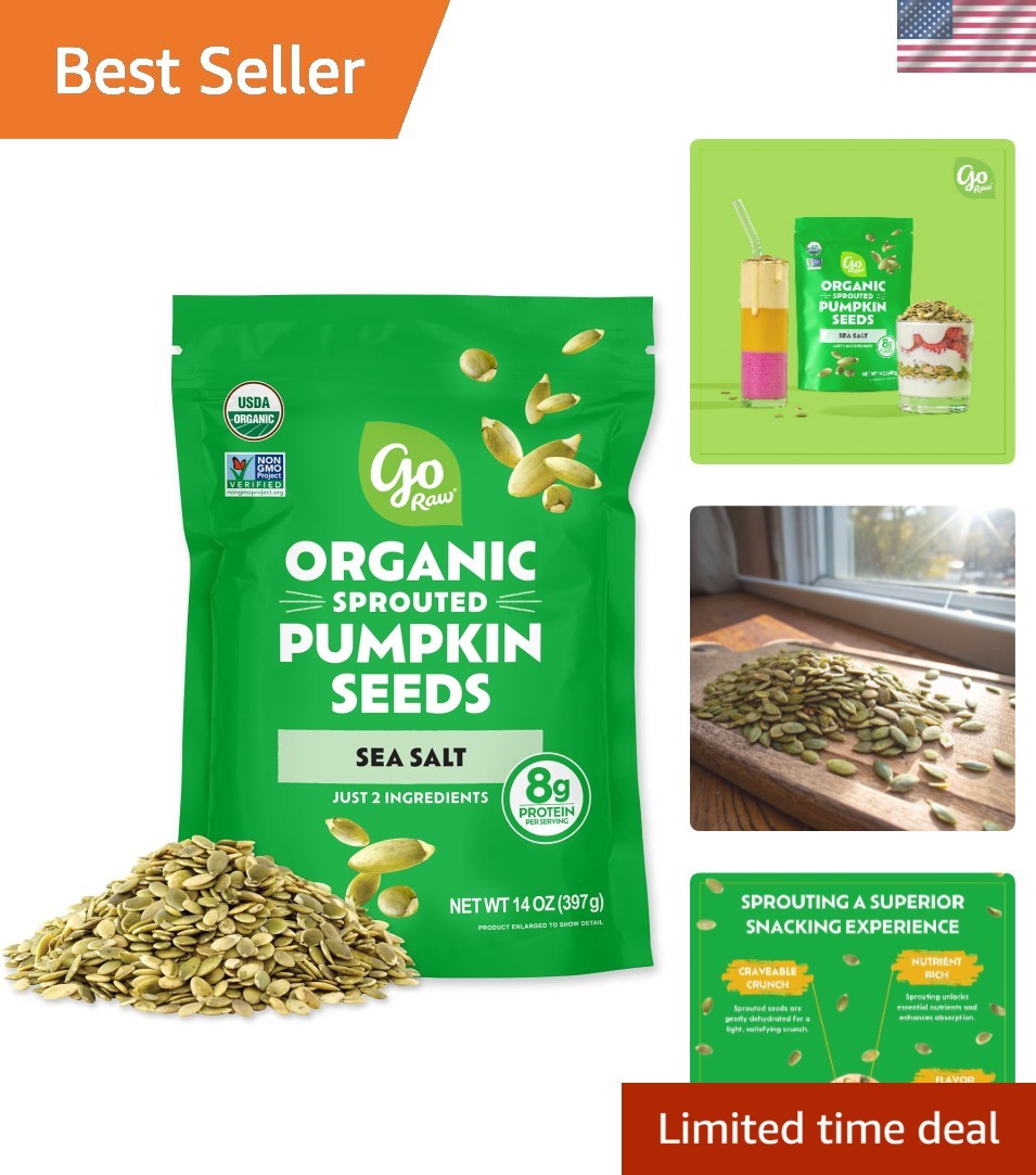 14 oz Organic Pumpkin Seeds – Deliciously Healthy Snack Alternative