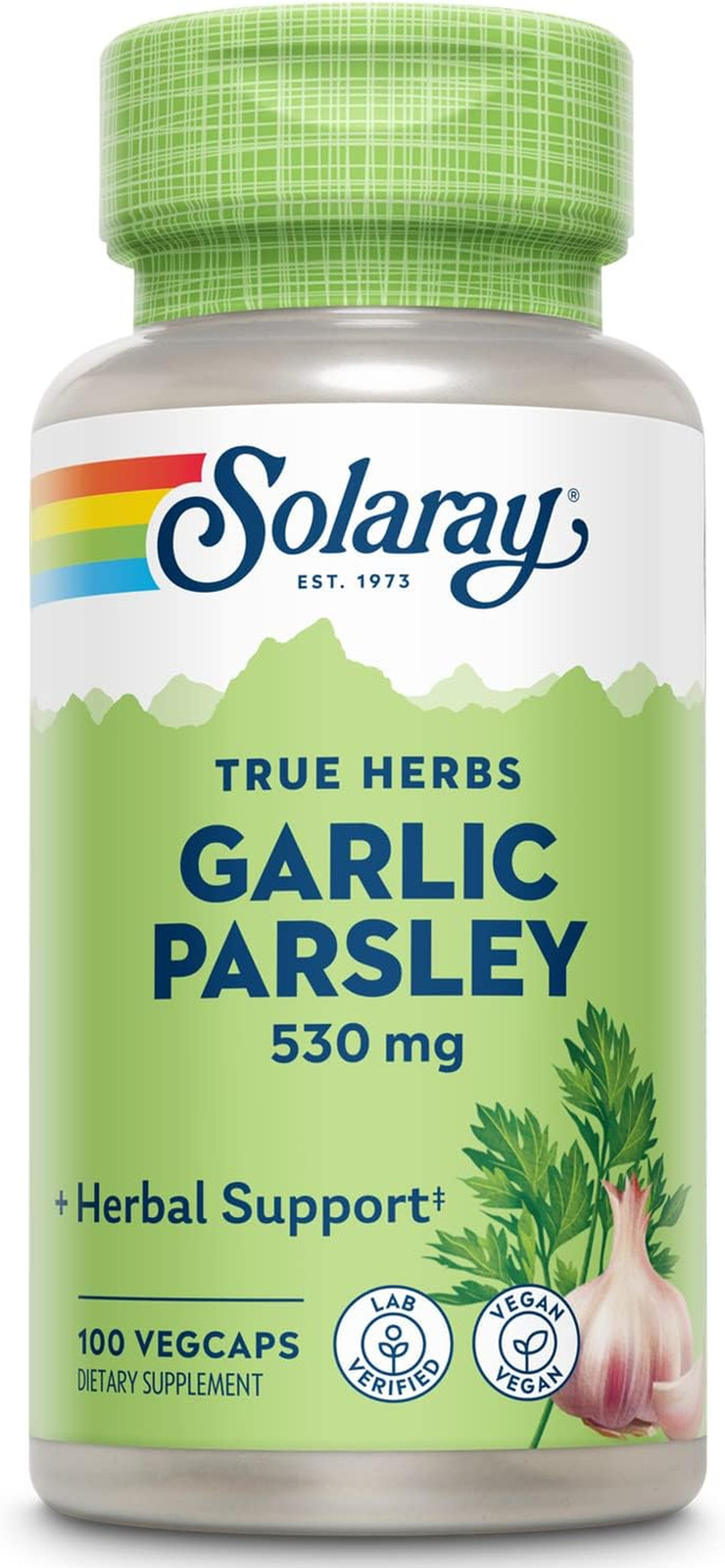 SOLARAY Garlic Bulb & Parsley Leaf – Garlic Supplement for Men & Women, Provides