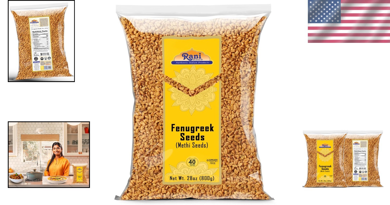 Rani Fenugreek Methi Seeds 28oz Gluten-Free