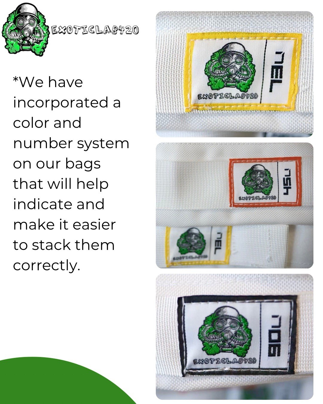 NEW 32Gallon(Green or White)Exoticlab420 73 micron single bag(Buy 5 Get 1 Free)