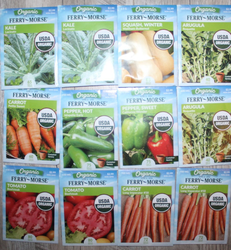Lot Of 100 ORGANIC Mixed Variety Pack Garden Seeds Bundle – 12/25 retail $300+ 5