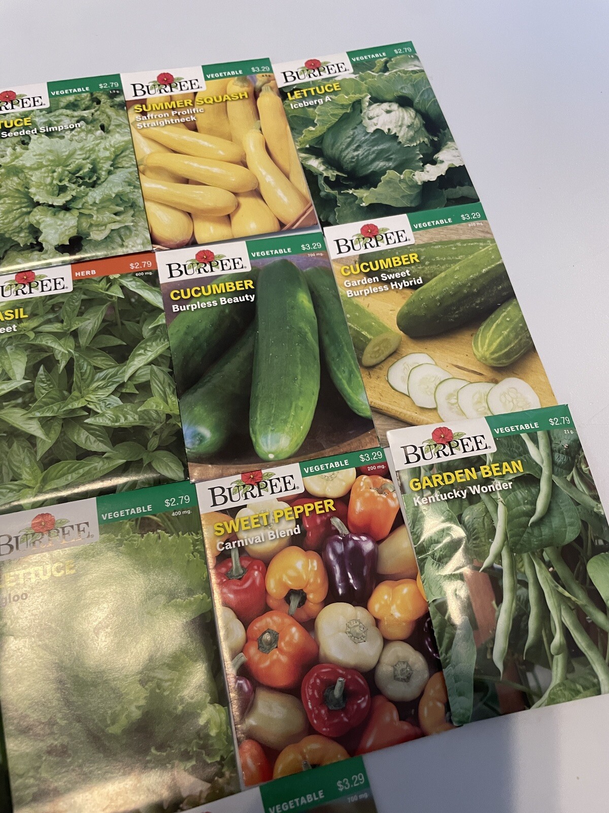 Burpee Garden Seeds Lot of 22 Packs – Vegetable & Herbs Dated 2021
