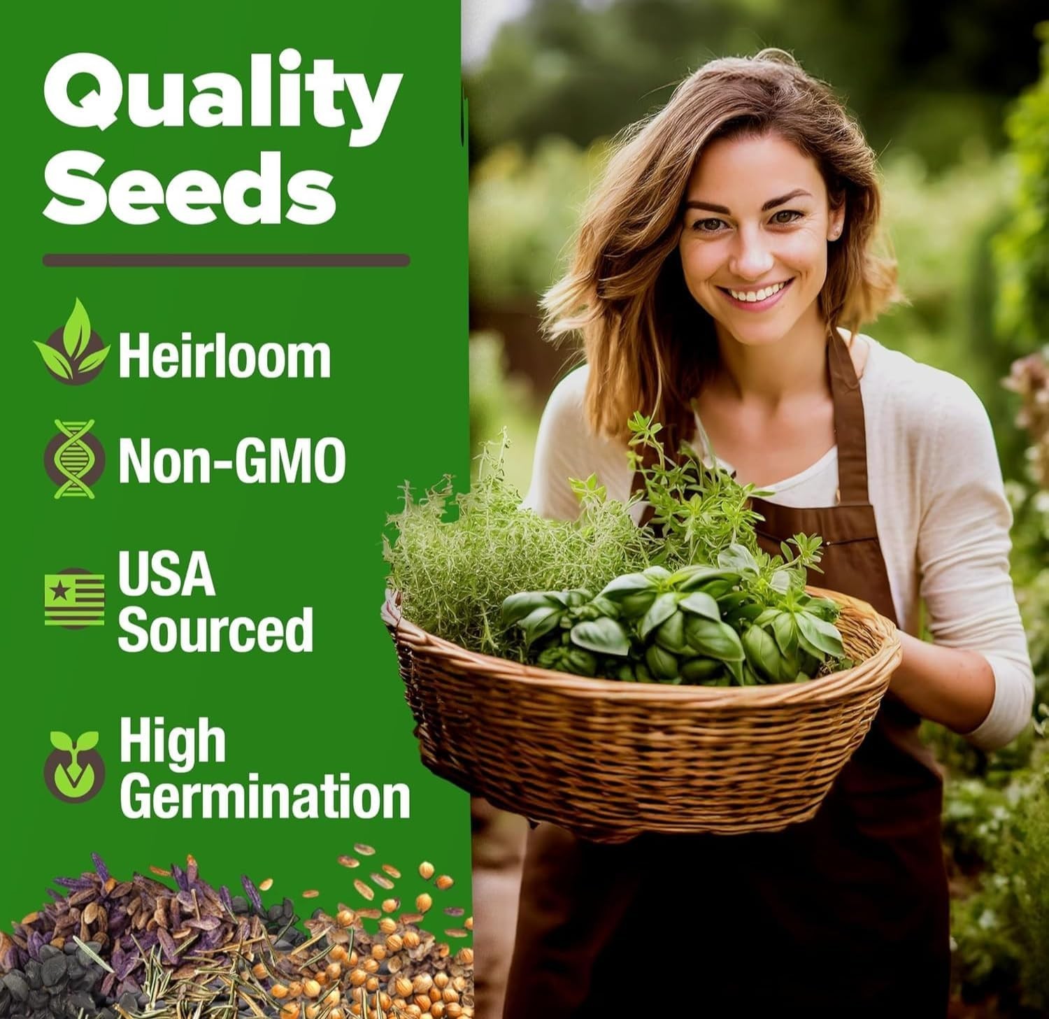 15-Pack Herb Seeds Variety Kit – Non-GMO, Easy-to-Grow Indoor & Hydroponic Herbs