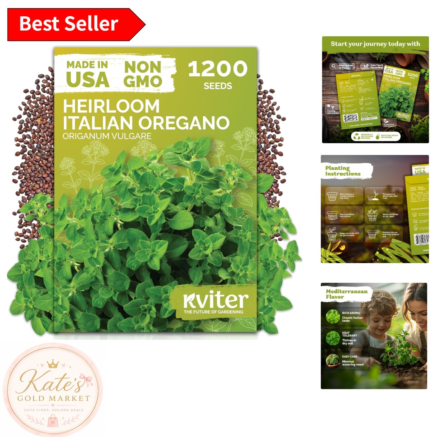 1200 Count Italian Oregano Seeds – Perennial Pizza Herb for Every Garden