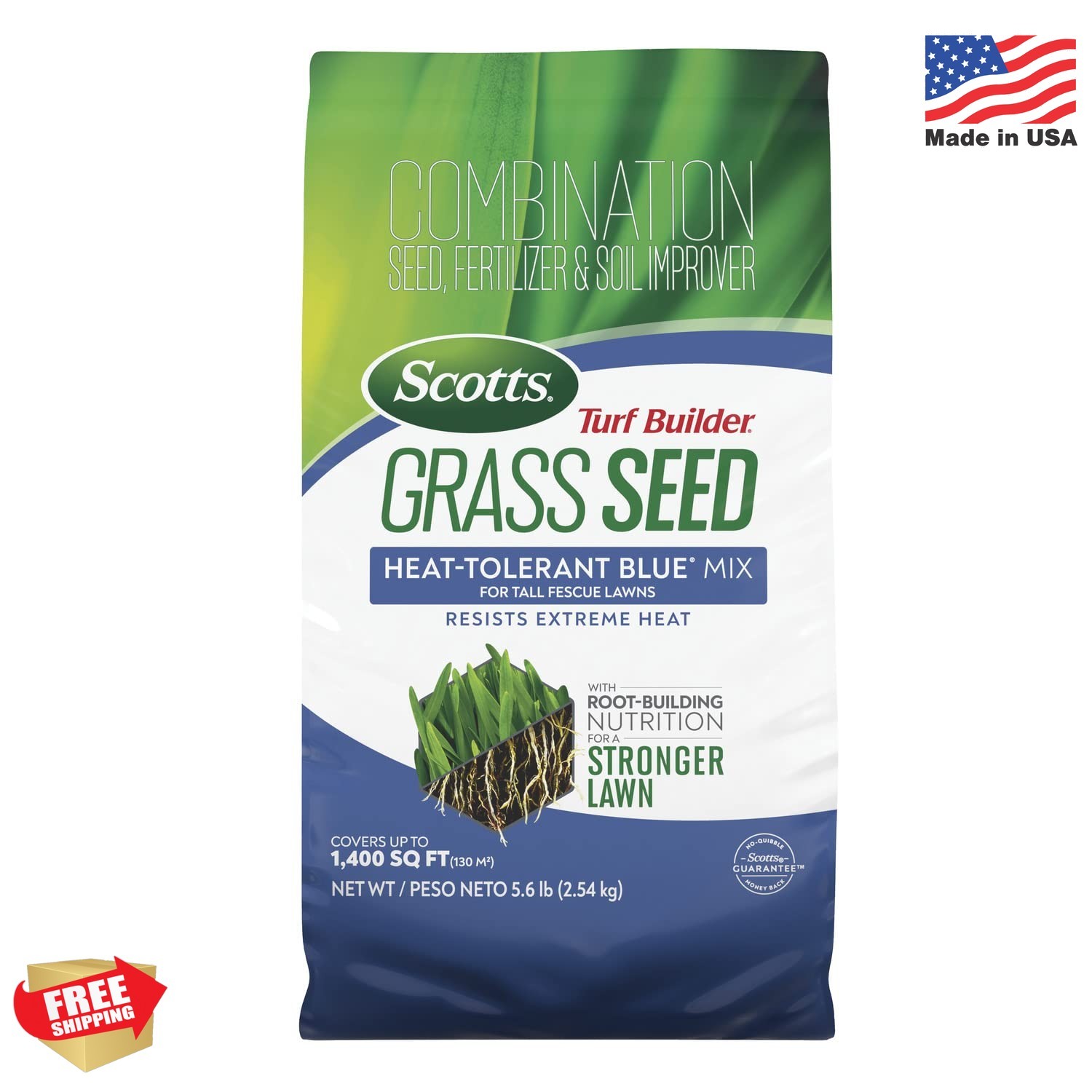 Scotts Turf Builder Grass Seed Heat-Tolerant Blue Mix for Tall Fescue Lawns – Gr