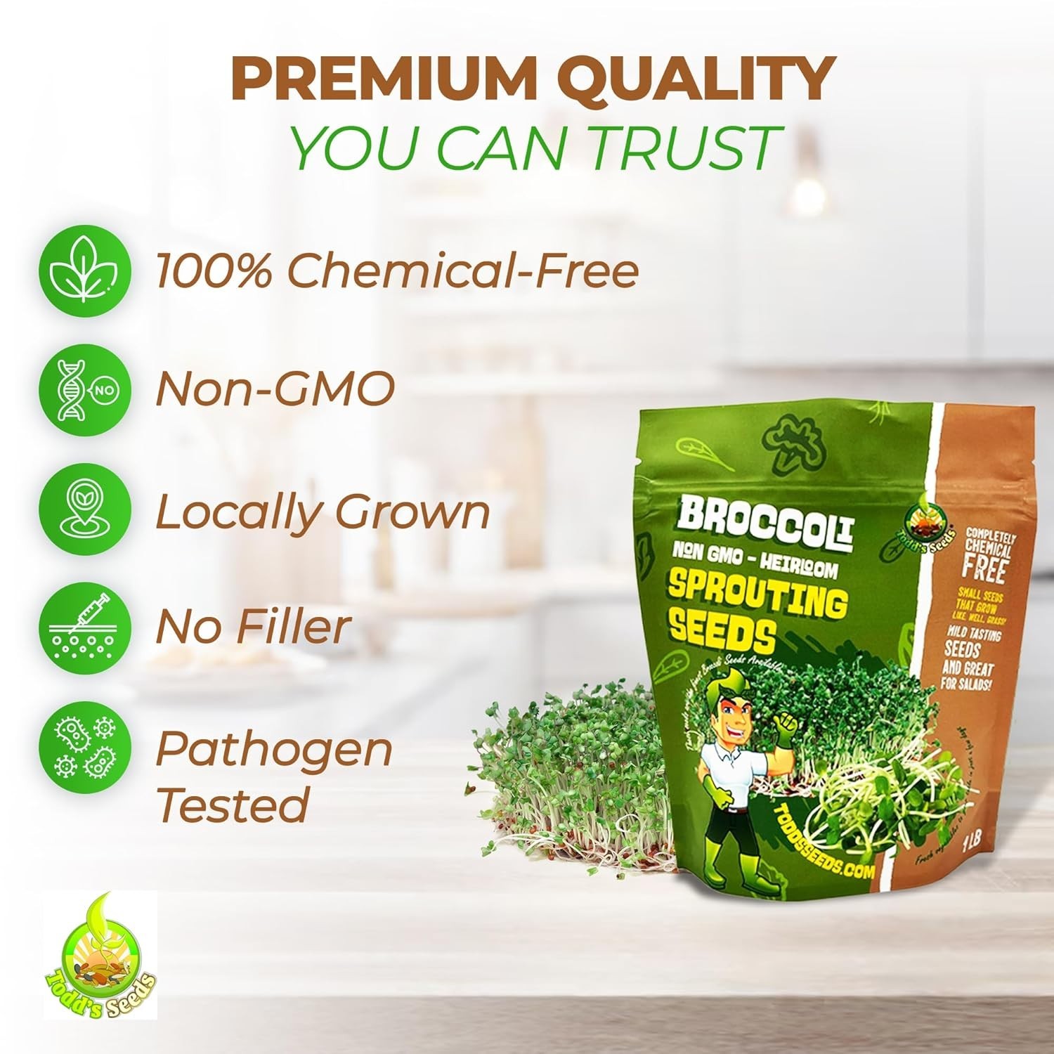 Broccoli and Friends Sprouting Seed Mix, One Pound