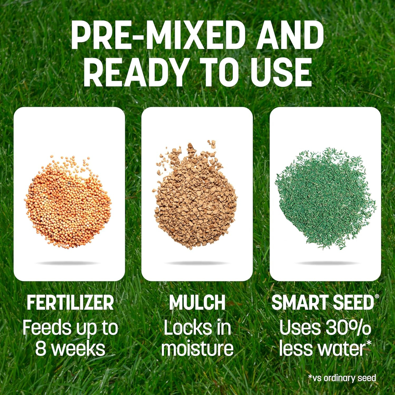 Smart Patch Bermudagrass 5Lb 100 Sq. Ft. Grass Seed Bare Spot Repair with Mulch