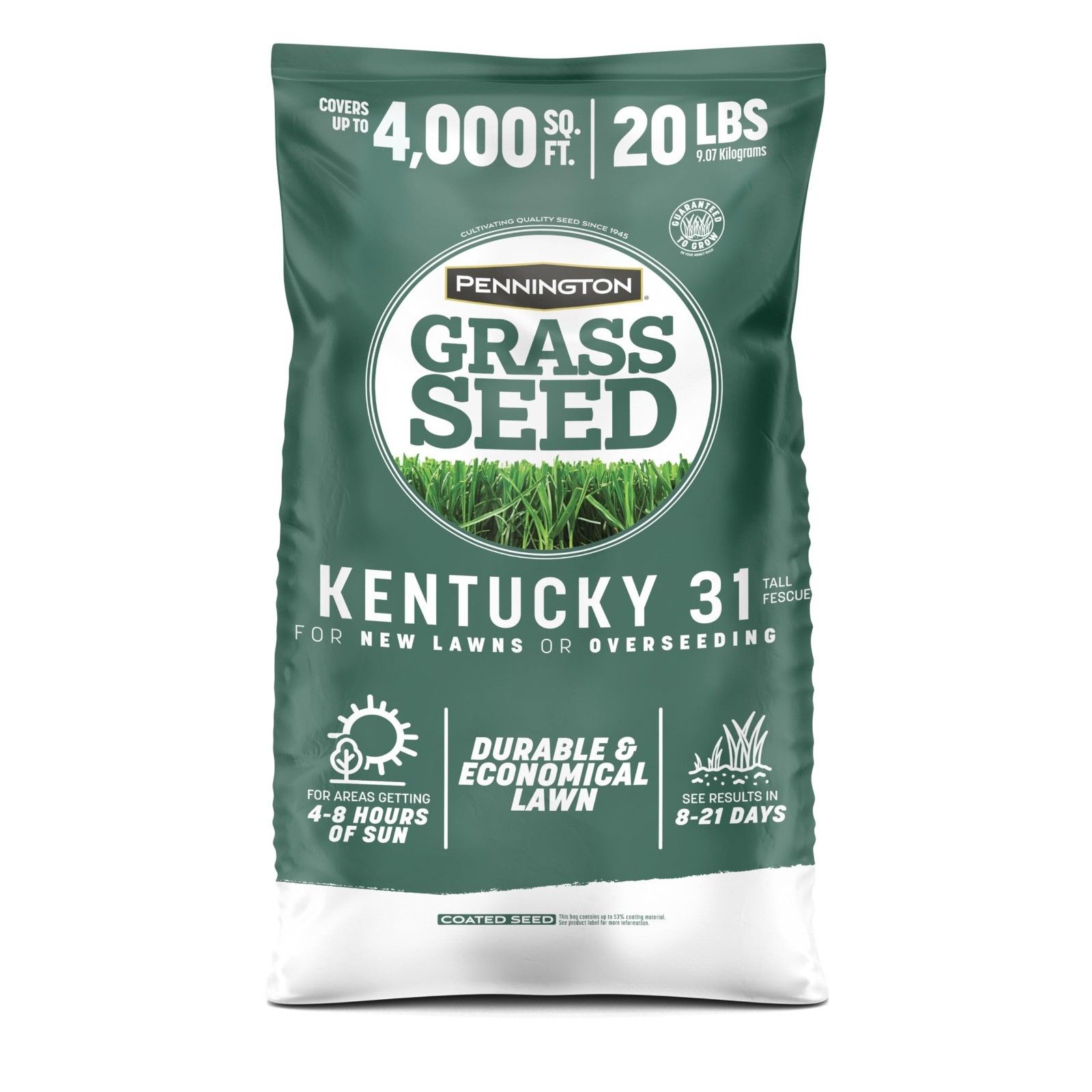 Tall Fescue Grass Seed 20 lb – Kentucky 31, Drought-Resistant, Lush Lawn Seed