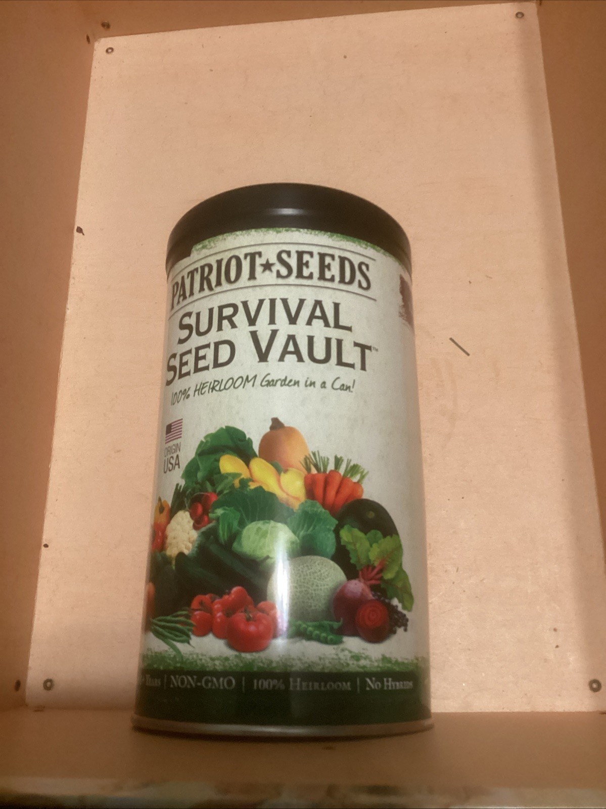 Patriot Seeds Survival Vault Heirloom No Hybrids 20 Varieties Non GMO Sealed