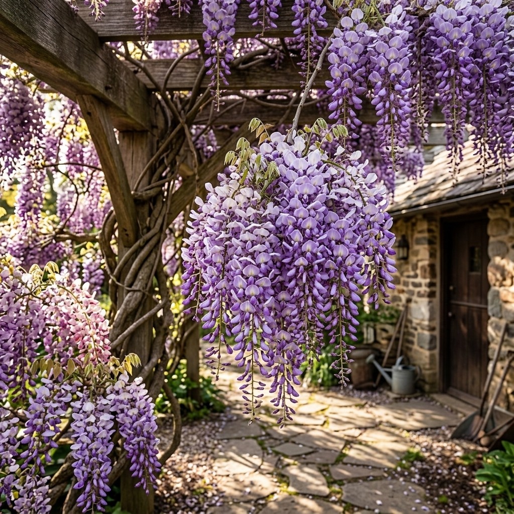 20pcs Wisteria Seeds Climbing Flower Plant for Home Garden Yard Outdoor Use